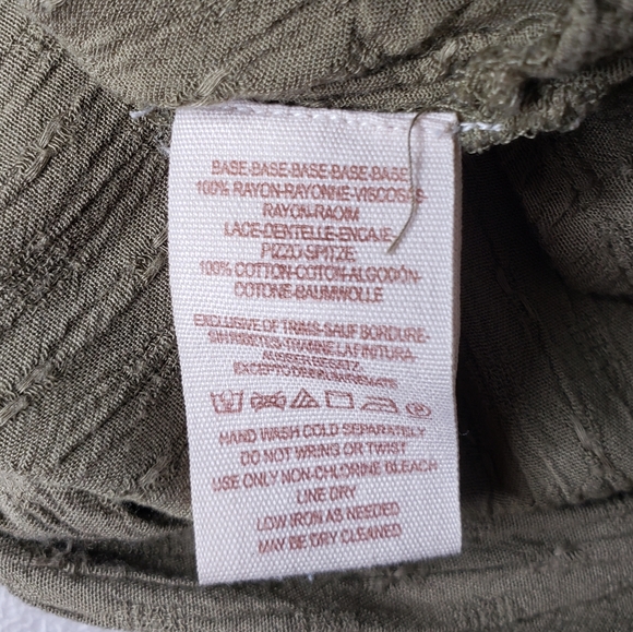 Free People The Best Buttondown Crochet Back Romantic Neutral Rayon Boho Lace ML - Picture 8 of 11